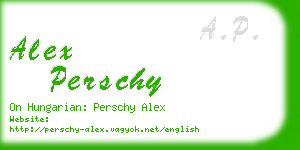 alex perschy business card